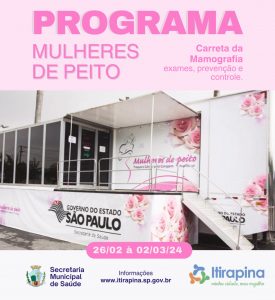 Programa Mulheres de Peito: carreta da mamografia.