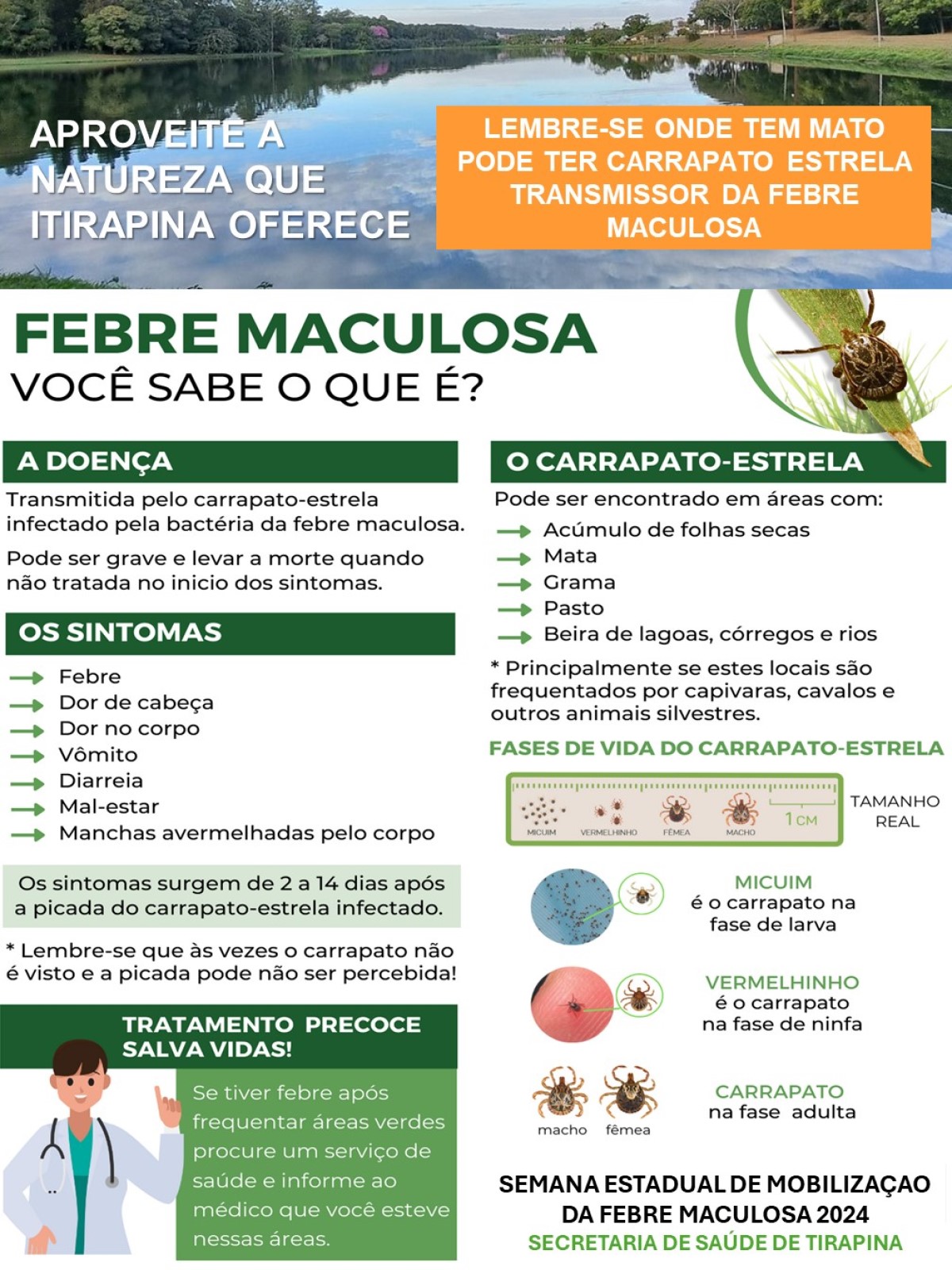 Campanha de conscientização sobre a Febre Maculosa