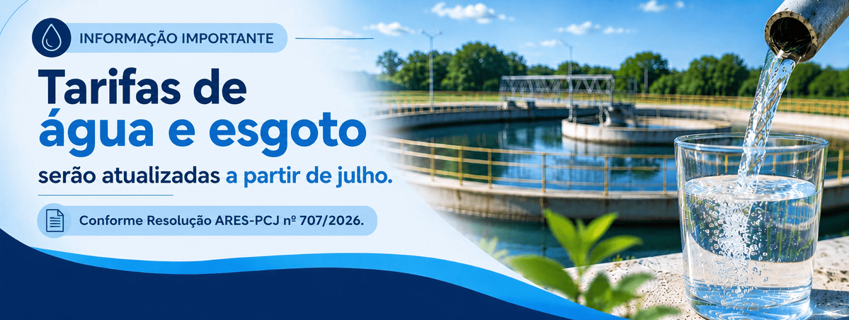 Tarifas de água e esgoto serão atualizadas a partir de julho
