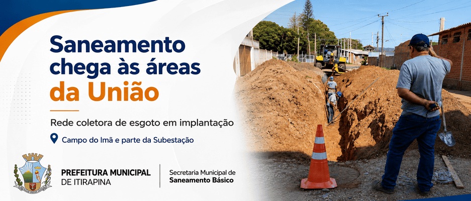 Saneamento chega às áreas da União e começa a mudar a realidade dos moradores