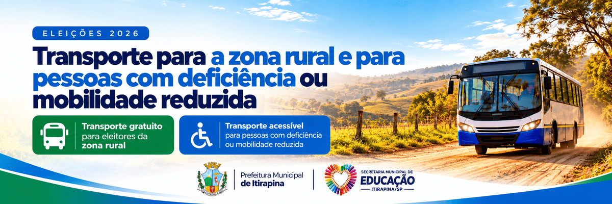 Eleições 2026: Itirapina terá transporte para eleitores da zona rural e atendimento acessível no dia da votação
